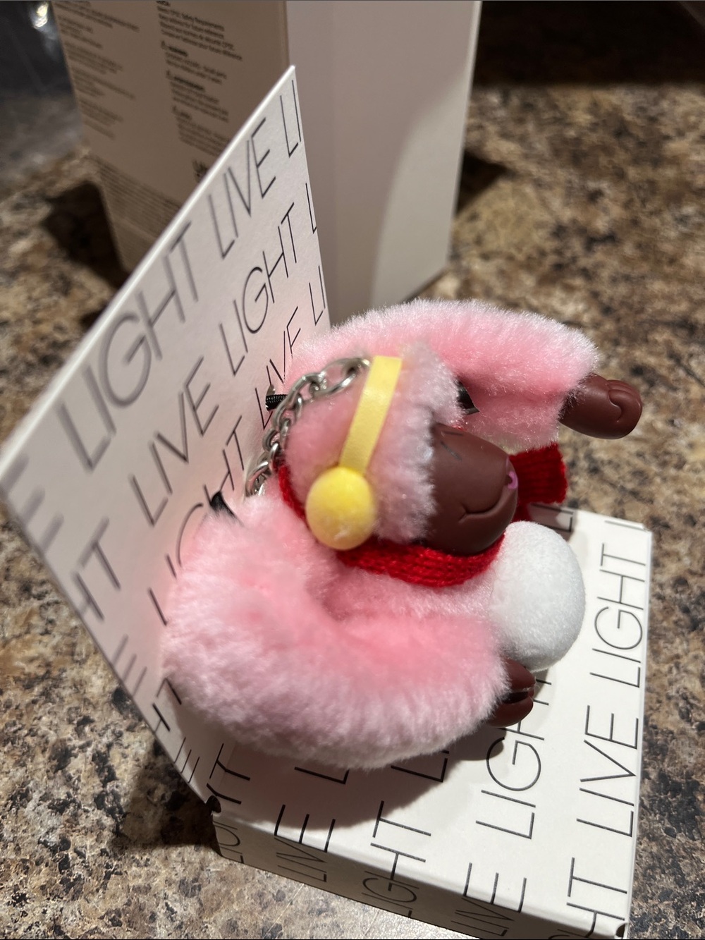 Kipling Snowball Monkey Keychain - Picture 7 of 8